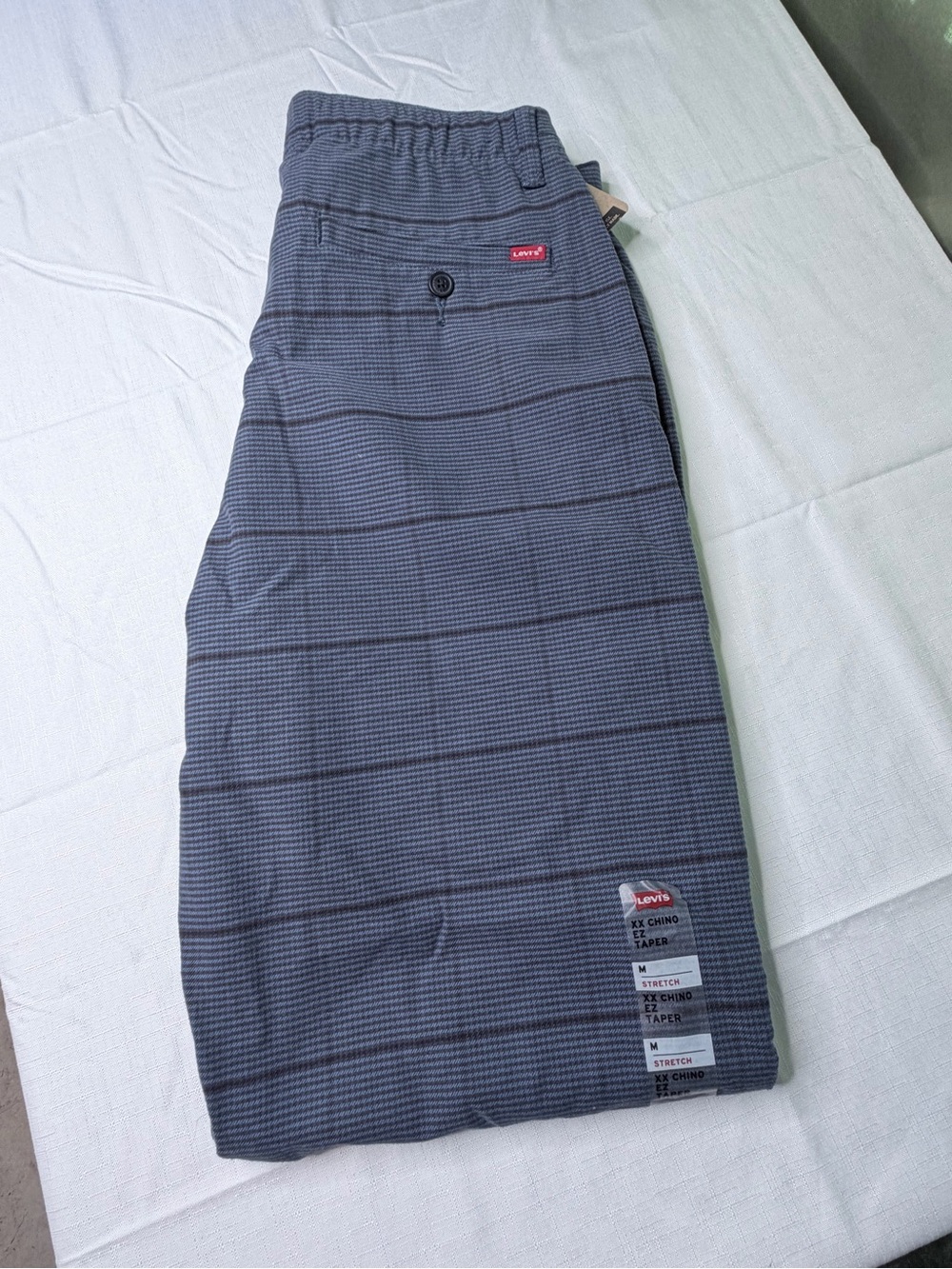 Levi's Men's Blue-Gray Patterned Chino Pants
